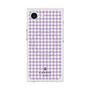 プレミアムスクエアケース with MagSafe［ Houndstooth Pattern Purple -with LANVIN en Bleu logo ランバン 千鳥格子柄 パープル ］