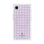 プレミアムスクエアケース with MagSafe［ Houndstooth Pattern Purple -with LANVIN en Bleu logo ランバン 千鳥格子柄 パープル ］