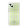 プレミアムスクエアケース with MagSafe［ Houndstooth Pattern Green with LANVIN en Bleu logo- ランバン 千鳥格子柄 グリーン ］