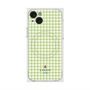 プレミアムスクエアケース with MagSafe［ Houndstooth Pattern Green with LANVIN en Bleu logo- ランバン 千鳥格子柄 グリーン ］