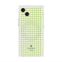 プレミアムスクエアケース with MagSafe［ Houndstooth Pattern Green with LANVIN en Bleu logo- ランバン 千鳥格子柄 グリーン ］
