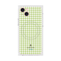 プレミアムスクエアケース with MagSafe［ Houndstooth Pattern Green with LANVIN en Bleu logo- ランバン 千鳥格子柄 グリーン ］