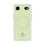 プレミアムスクエアケース with MagSafe［ Houndstooth Pattern Green with LANVIN en Bleu logo- ランバン 千鳥格子柄 グリーン ］
