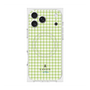 プレミアムスクエアケース with MagSafe［ Houndstooth Pattern Green with LANVIN en Bleu logo- ランバン 千鳥格子柄 グリーン ］