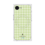 プレミアムスクエアケース with MagSafe［ Houndstooth Pattern Green with LANVIN en Bleu logo- ランバン 千鳥格子柄 グリーン ］