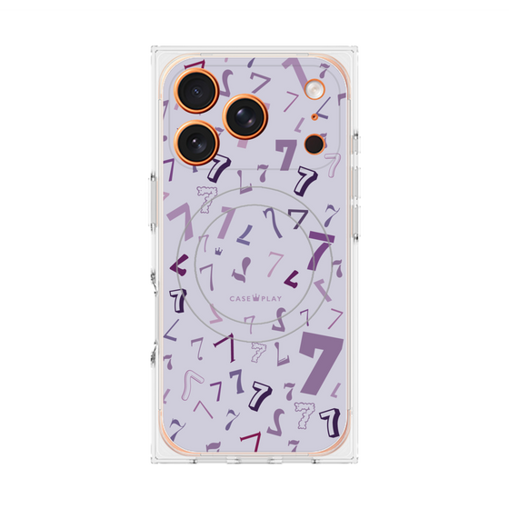 プレミアムスクエアケース with MagSafe［ Puple 7 - パープル・セブン ］