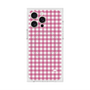 プレミアムスクエアケース with MagSafe［ Checkered Pink - ギンガムチェック ピンク ］