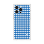 プレミアムスクエアケース with MagSafe［ Checkered Blue - ギンガムチェック ブルー ］