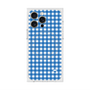 プレミアムスクエアケース with MagSafe［ Checkered Blue - ギンガムチェック ブルー ］