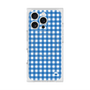 プレミアムスクエアケース with MagSafe［ Checkered Blue - ギンガムチェック ブルー ］