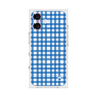 プレミアムスクエアケース with MagSafe［ Checkered Blue - ギンガムチェック ブルー ］