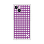 プレミアムスクエアケース with MagSafe［ Checkered Purple - ギンガムチェック パープル ］