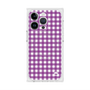 プレミアムスクエアケース with MagSafe［ Checkered Purple - ギンガムチェック パープル ］