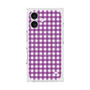 プレミアムスクエアケース with MagSafe［ Checkered Purple - ギンガムチェック パープル ］