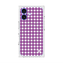 プレミアムスクエアケース with MagSafe［ Checkered Purple - ギンガムチェック パープル ］
