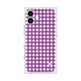 プレミアムスクエアケース with MagSafe［ Checkered Purple - ギンガムチェック パープル ］