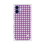 プレミアムスクエアケース with MagSafe［ Checkered Purple - ギンガムチェック パープル ］