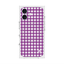 プレミアムスクエアケース with MagSafe［ Checkered Purple - ギンガムチェック パープル ］