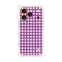 プレミアムスクエアケース with MagSafe［ Checkered Purple - ギンガムチェック パープル ］