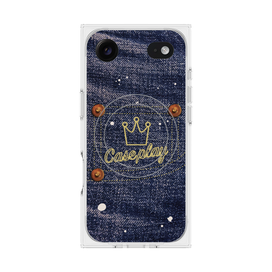 プレミアムスクエアケース with MagSafe［ Denim Used Jeans - デニム・ユーズド・ジーンズ ］