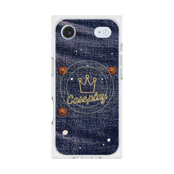 プレミアムスクエアケース with MagSafe［ Denim Used Jeans - デニム・ユーズド・ジーンズ ］