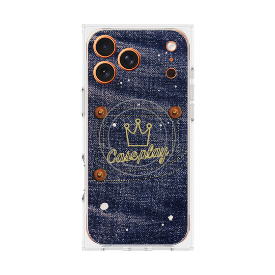 プレミアムスクエアケース with MagSafe［ Denim Used Jeans - デニム・ユーズド・ジーンズ ］