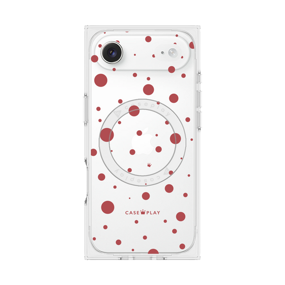 プレミアムスクエアケース with MagSafe［ Dippin dots Red - ディッピンドッツ レッド ］