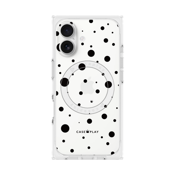 プレミアムスクエアケース with MagSafe［ Dippin dots Black - ディッピンドッツ ブラック ］