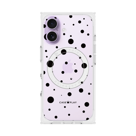 プレミアムスクエアケース with MagSafe［ Dippin dots Black - ディッピンドッツ ブラック ］