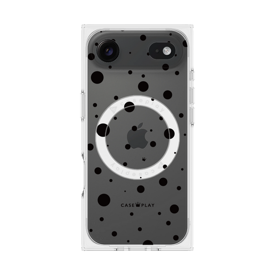 プレミアムスクエアケース with MagSafe［ Dippin dots Black - ディッピンドッツ ブラック ］