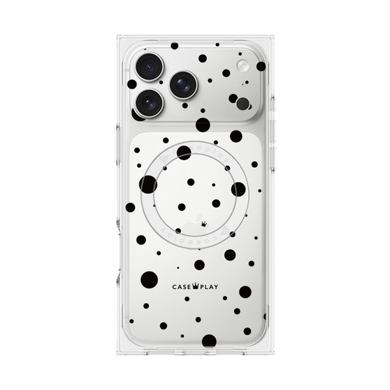 プレミアムスクエアケース with MagSafe［ Dippin dots Black - ディッピンドッツ ブラック ］