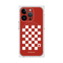 プレミアムスクエアケース with MagSafe［ Racing checkered flag Red - レーシングチェッカーフラッグ レッド ］