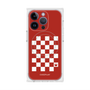 プレミアムスクエアケース with MagSafe［ Racing checkered flag Red - レーシングチェッカーフラッグ レッド ］