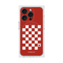 プレミアムスクエアケース with MagSafe［ Racing checkered flag Red - レーシングチェッカーフラッグ レッド ］