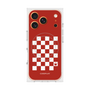 プレミアムスクエアケース with MagSafe［ Racing checkered flag Red - レーシングチェッカーフラッグ レッド ］