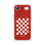 プレミアムスクエアケース with MagSafe［ Racing checkered flag Red - レーシングチェッカーフラッグ レッド ］
