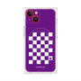 プレミアムスクエアケース with MagSafe［ Racing checkered flag Purple - レーシングチェッカーフラッグ パープル ］