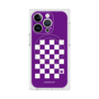 プレミアムスクエアケース with MagSafe［ Racing checkered flag Purple - レーシングチェッカーフラッグ パープル ］