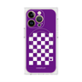 プレミアムスクエアケース with MagSafe［ Racing checkered flag Purple - レーシングチェッカーフラッグ パープル ］