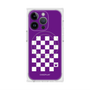 プレミアムスクエアケース with MagSafe［ Racing checkered flag Purple - レーシングチェッカーフラッグ パープル ］