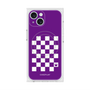 プレミアムスクエアケース with MagSafe［ Racing checkered flag Purple - レーシングチェッカーフラッグ パープル ］