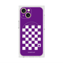 プレミアムスクエアケース with MagSafe［ Racing checkered flag Purple - レーシングチェッカーフラッグ パープル ］