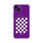 プレミアムスクエアケース with MagSafe［ Racing checkered flag Purple - レーシングチェッカーフラッグ パープル ］