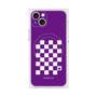 プレミアムスクエアケース with MagSafe［ Racing checkered flag Purple - レーシングチェッカーフラッグ パープル ］