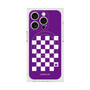 プレミアムスクエアケース with MagSafe［ Racing checkered flag Purple - レーシングチェッカーフラッグ パープル ］
