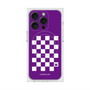 プレミアムスクエアケース with MagSafe［ Racing checkered flag Purple - レーシングチェッカーフラッグ パープル ］