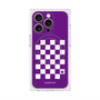 プレミアムスクエアケース with MagSafe［ Racing checkered flag Purple - レーシングチェッカーフラッグ パープル ］