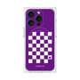 プレミアムスクエアケース with MagSafe［ Racing checkered flag Purple - レーシングチェッカーフラッグ パープル ］