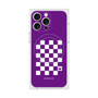 プレミアムスクエアケース with MagSafe［ Racing checkered flag Purple - レーシングチェッカーフラッグ パープル ］