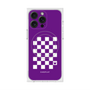 プレミアムスクエアケース with MagSafe［ Racing checkered flag Purple - レーシングチェッカーフラッグ パープル ］